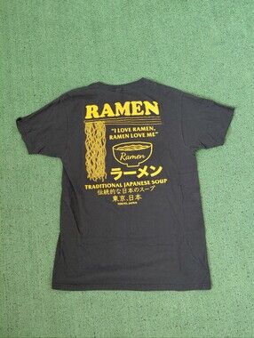 Ramen Noodles Tokyo Japan Food Black T Shirt Sz Medium